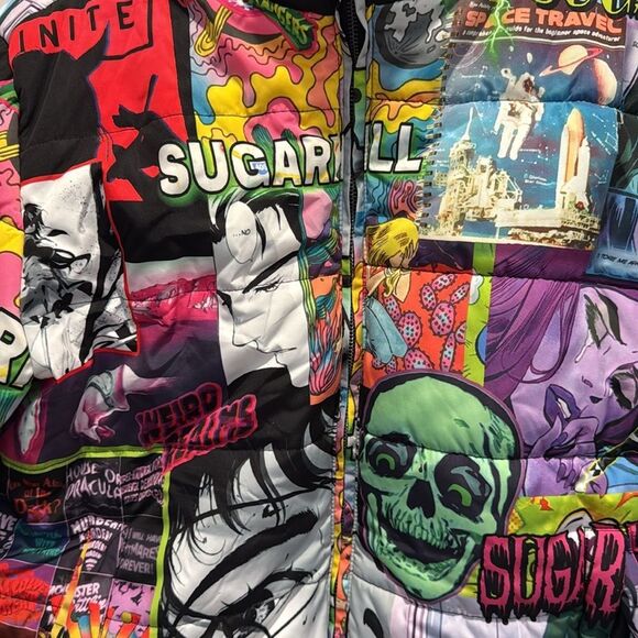 SUGARHILL ANXIETY PUFFER  JACKET, Size Medium - Picture 3 of 14